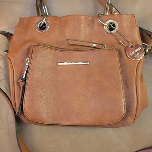 Steve Madden Tan Leather Shoulder Bag